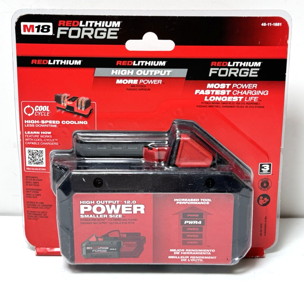 Milwaukee M18 REDLITHIUM FORGE XC8.0 8.0 Ah OEM Battery Pack 48-11-1881 #1