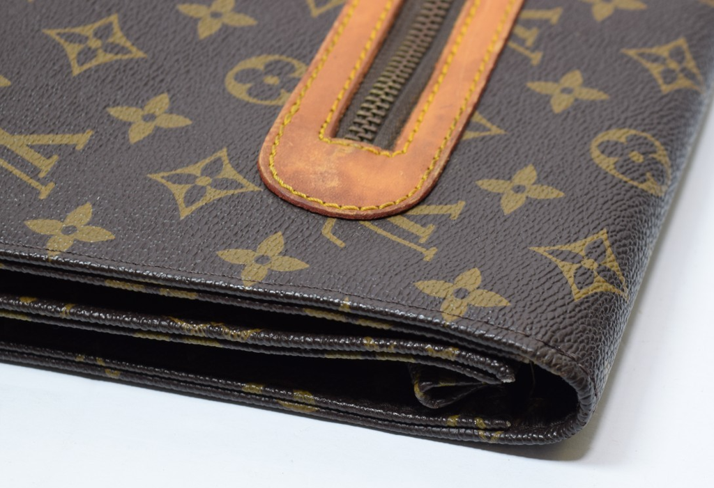 Louis Vuitton Vintage 80s Monogram Document Folding Laptop Portfolio #9