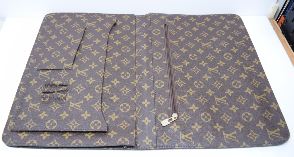 Louis Vuitton Vintage 80s Monogram Document Folding Laptop Portfolio #11