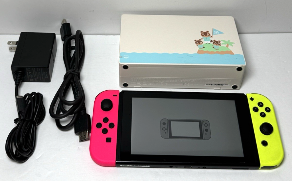 Nintendo Switch v2 Video Game Console HAC-001(-01) Animal Crossing Edition #5