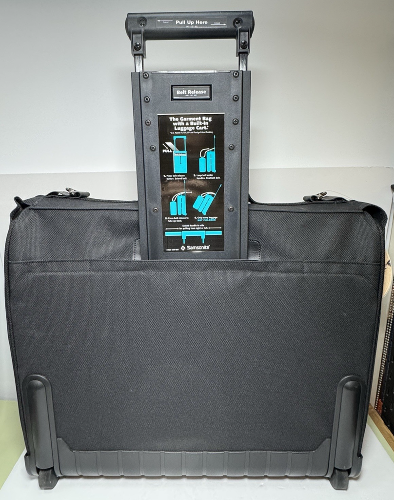 Samsonite Rolling Garment Bag w/ Wheels 42" Black Travel Suit Carry Case #2