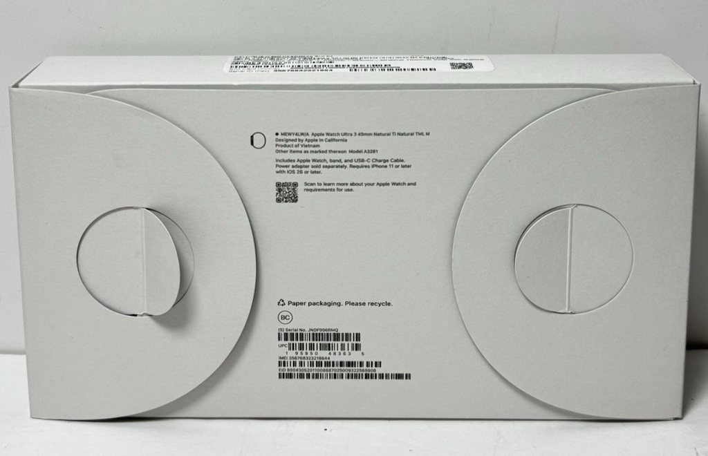 Apple Watch Ultra 3 GPS + Cellular 49mm Natural Titanium Milanese Loop-Open Box #2