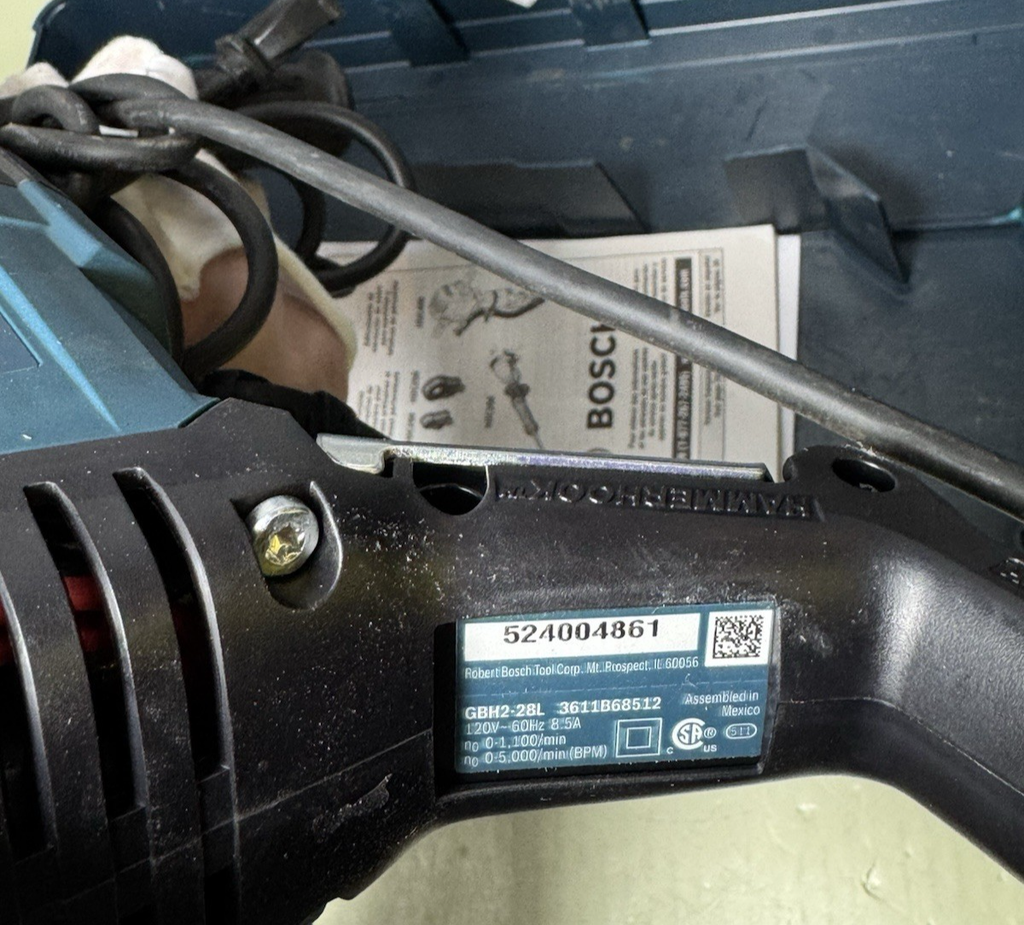 Bosch Bulldog Xtreme 8 Amp 1" Corded Variable Speed SDS-Plus Concrete Rotary Ham #9