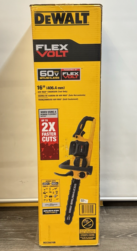 DEWALT DCCS670B 60V MAX Brushless 16 in. Chainsaw (Tool Only) New #4