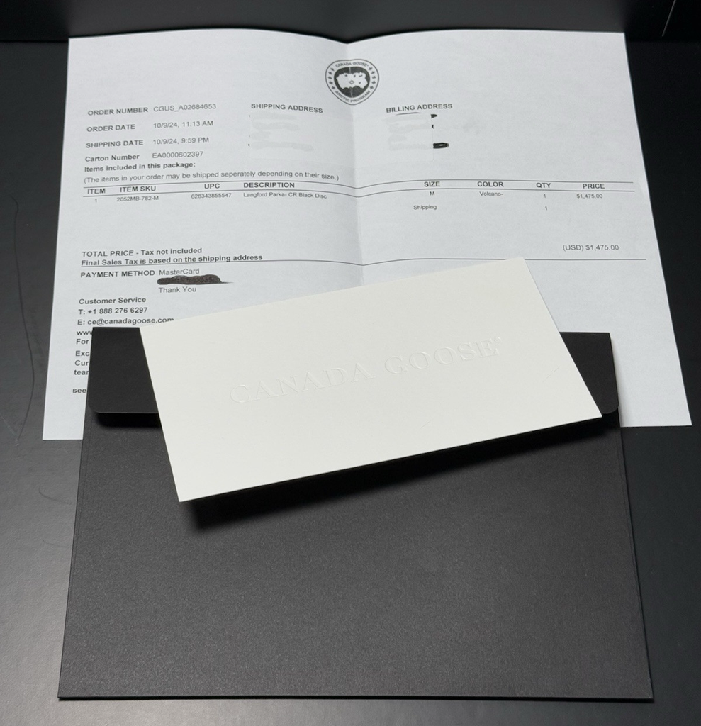 Canada Goose Langford Parka Black Label Color - "Volcano" Size M #4