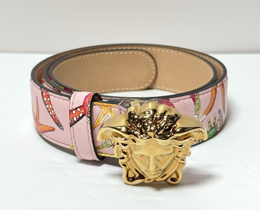 Versace Medusa Pink Belt 70/28 Tresor De La Mer DCDD442.D2VST w/box #5