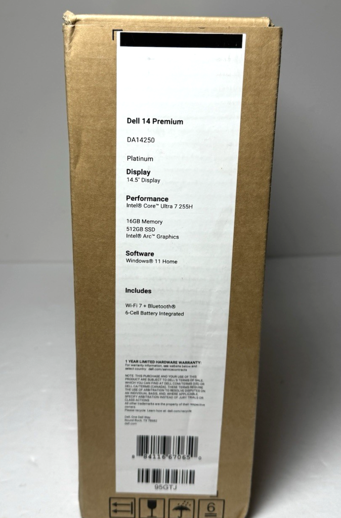 Dell 14 Premium DA14250 14.5" Intel Ultra 7 255H, 16GB, 512GB, W11H-New Sealed #3