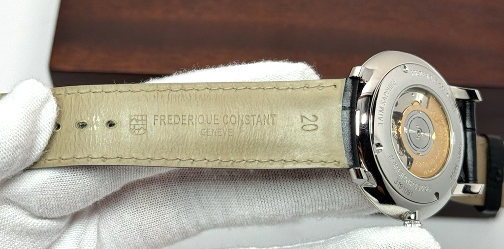 Frederique Constant Slimline Automatic FC-306S4S6 Mens Silver Dial Black Slim #7