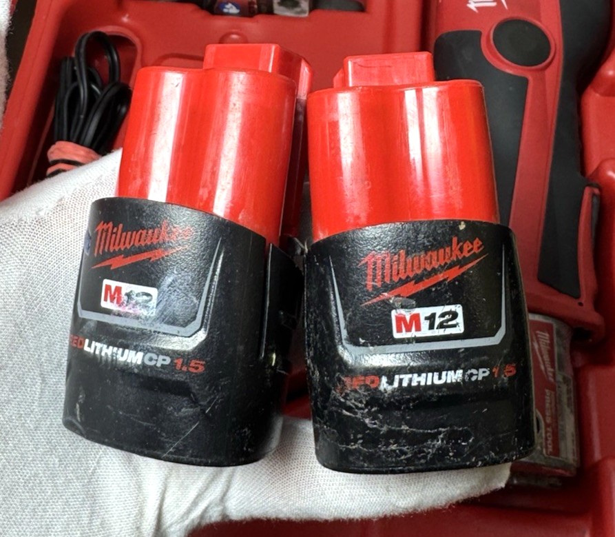 Milwaukee M12 Force Logic Press Tool 2473-20 w/ CTS-V Jaws, 3 Batts, Charger #4