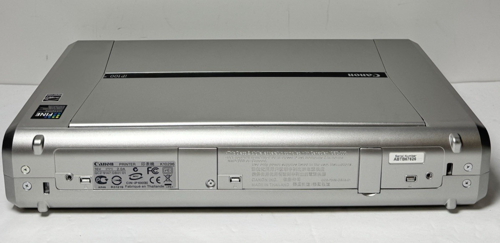 Canon PIXMA iP100 Portable Printer + LK-62 Battery Kit + Ink Bundle Tested #2