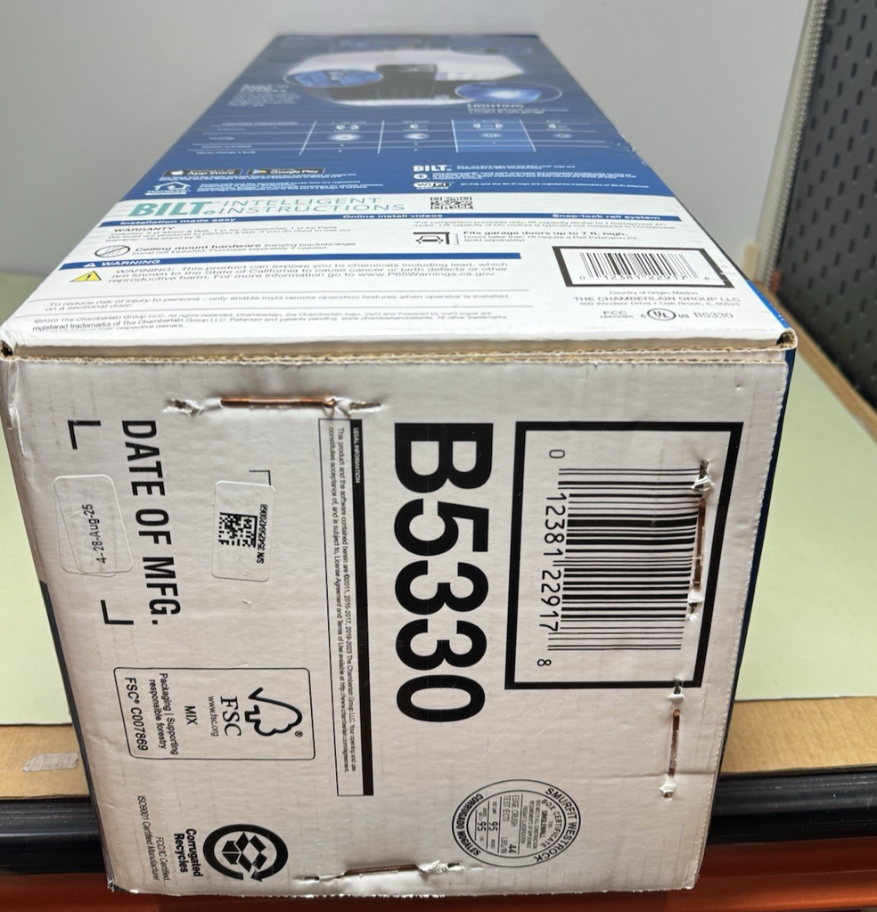 Chamberlain 1 HP Smart Belt Drive Garage Door Opener with Battery Backup -B5330 #2