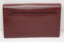 Cartier Long Folding Wallet Burgundy Leather  "Double C" Logo buy