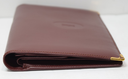 Cartier Long Folding Wallet Burgundy Leather  "Double C" Logo with delivery