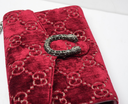 Gucci Dionysus Velvet GG Monogram Chain Wallet Red price