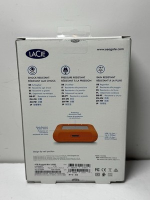 LaCie Rugged Mini 4TB USB 3.0 External Portable Hard Drive-New Sealed #1
