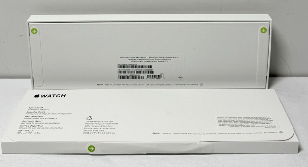 Apple Watch 11 42mm Cell+GPS Rose Gold Case w/Light Blush Band S/M -New #3