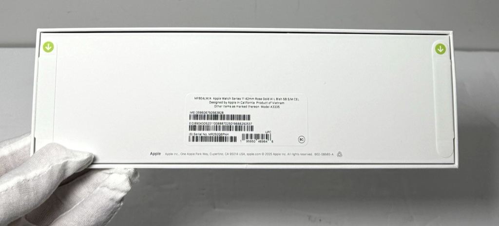 Apple Watch 11 42mm Cell+GPS Rose Gold Case w/Light Blush Band S/M -New #5