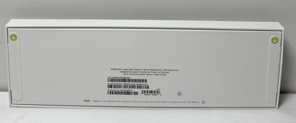 Apple Watch 11 42mm Cell+GPS Rose Gold Case w/Light Blush Band S/M -New #6