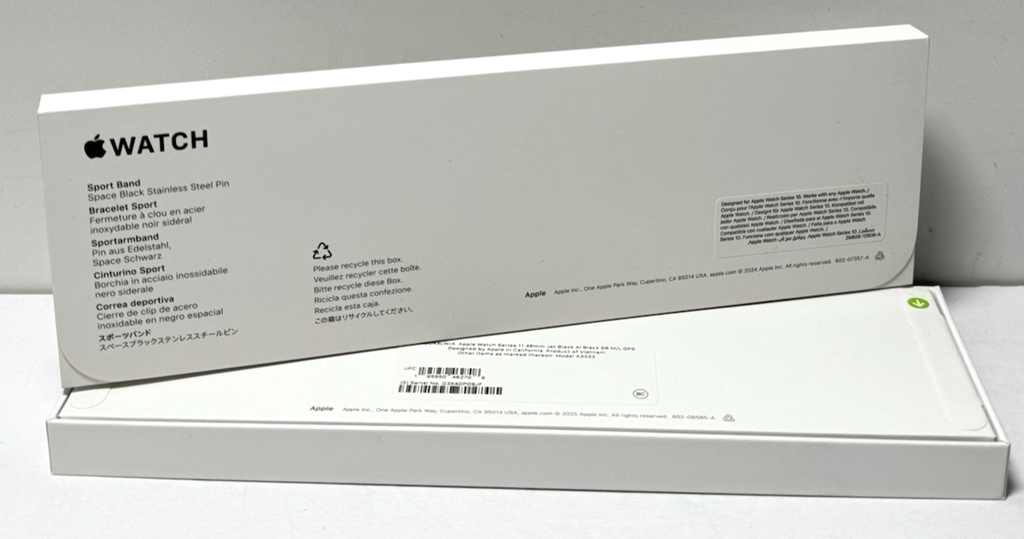 Apple Watch Series 11 46mm GPS Jet Black Case w Black Sport Band M/L MEUX4LW/A #7