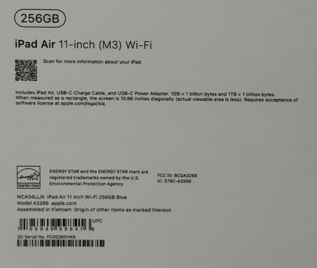 Apple iPad Air 11-inch M3 chip, Liquid Retina Display, 256GB, Blue - NEW SEALED #2