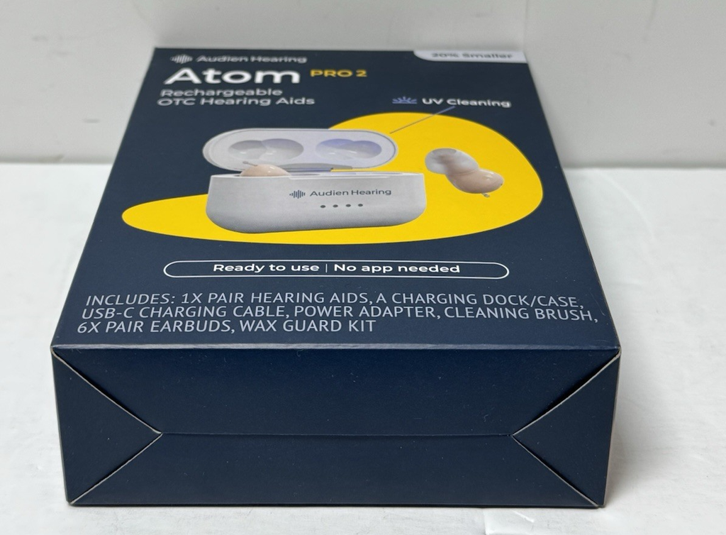 Audien ATOM PRO 2 Wireless Rechargeable OTC Hearing Aid-Brand New #4