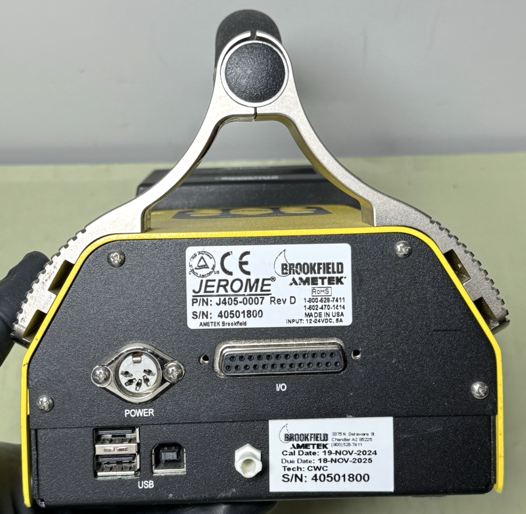 Brookfield Ametek (Arizona) JEROME  J405-0007 Rev-D Mercury Vapor Analyzer #7