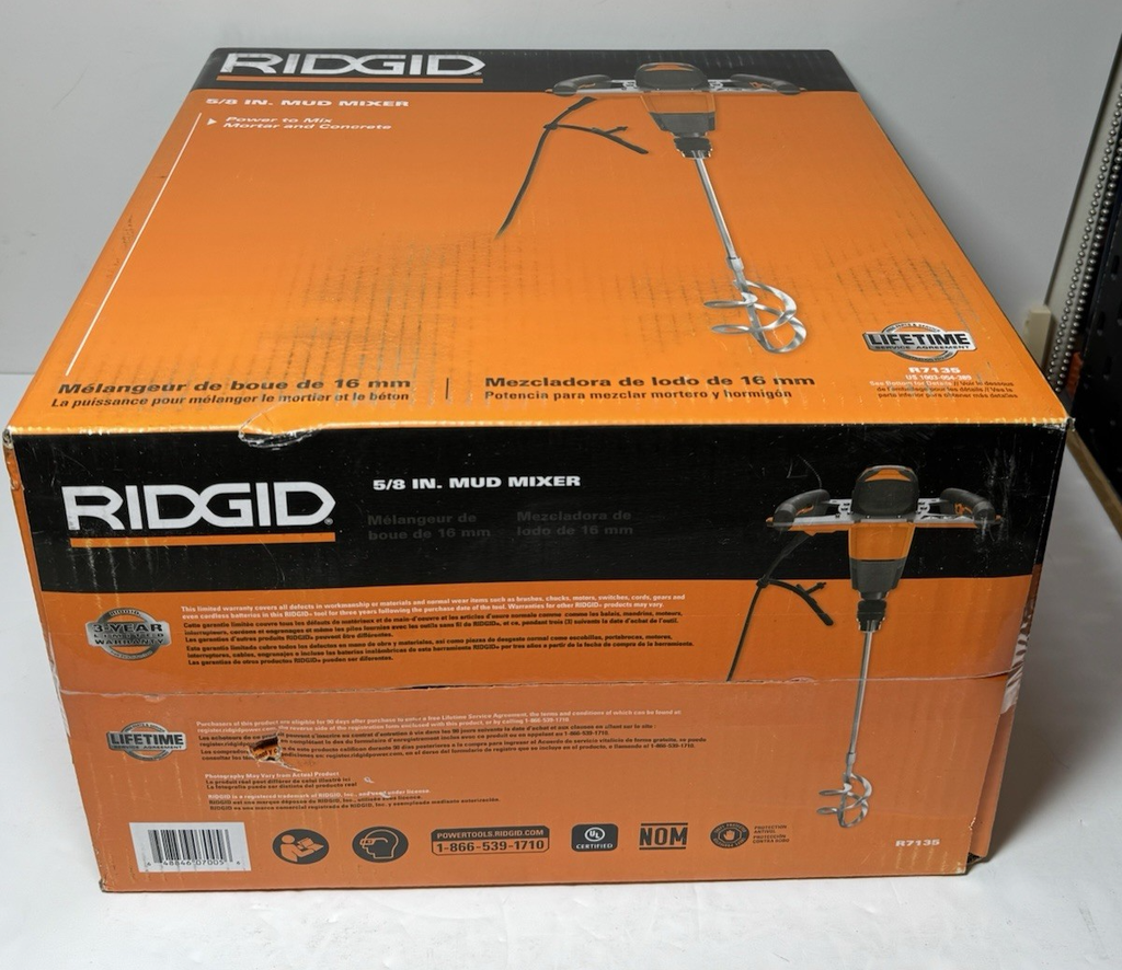 RIDGID R7135 5/8" Mud Mixer - Brand New SEALED #2