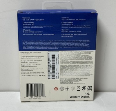 Western Digital WD 2.5" Blue SA510 1TB SSD WDBB8H0010BNC-WRSN-New Sealed #1