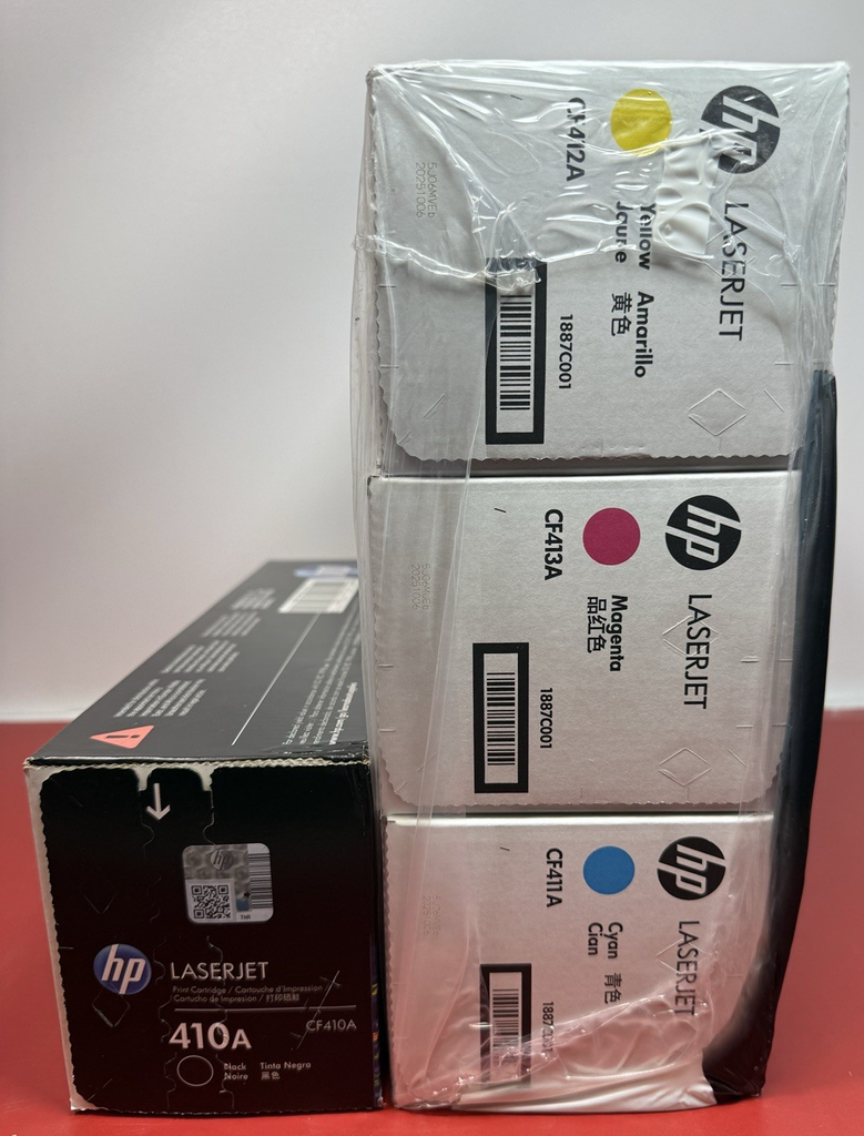 HP 410A Toner Cartridge Set (Black, Cyan, Magenta, Yellow) - Pack Of 4 Mfd: 2025 #2