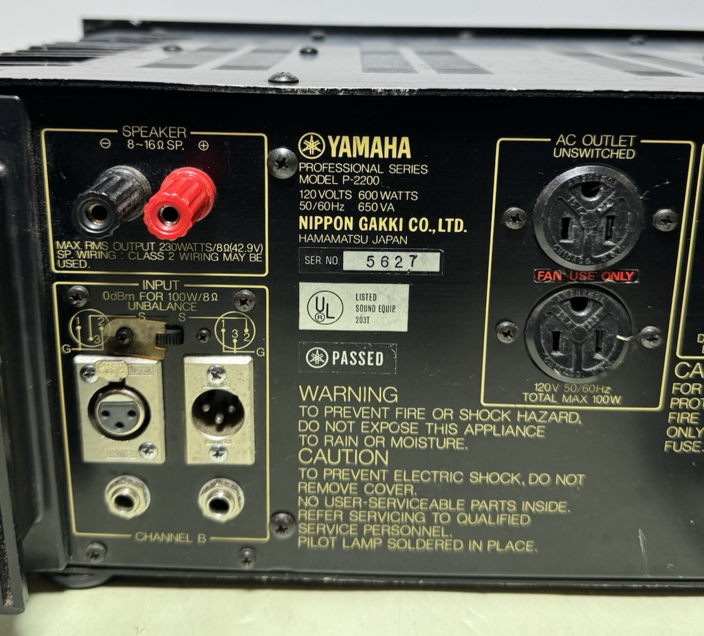 YAMAHA P-2200 POWER AMPLIFIER #6