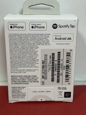 Sony WF-C710N Bluetooth Wireless In-Ear Headphones Brand New Black Sealed #1