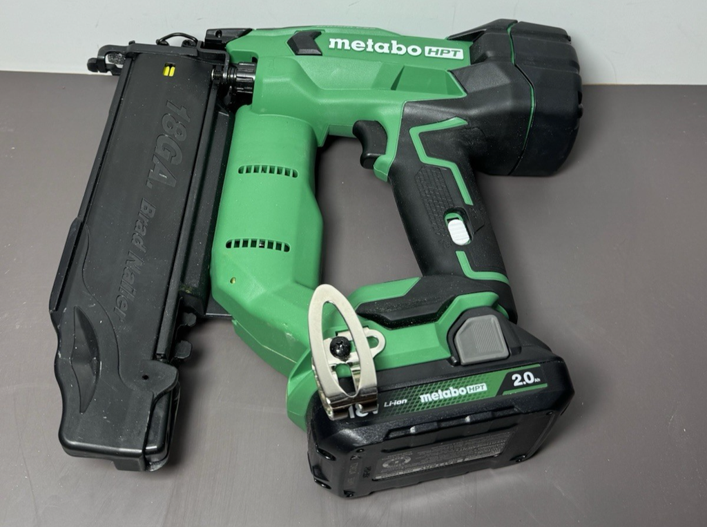 Metabo HPT 18V 18 NT1850DF Brad Nailer with 2.0 Ah battery, charger & bag #1