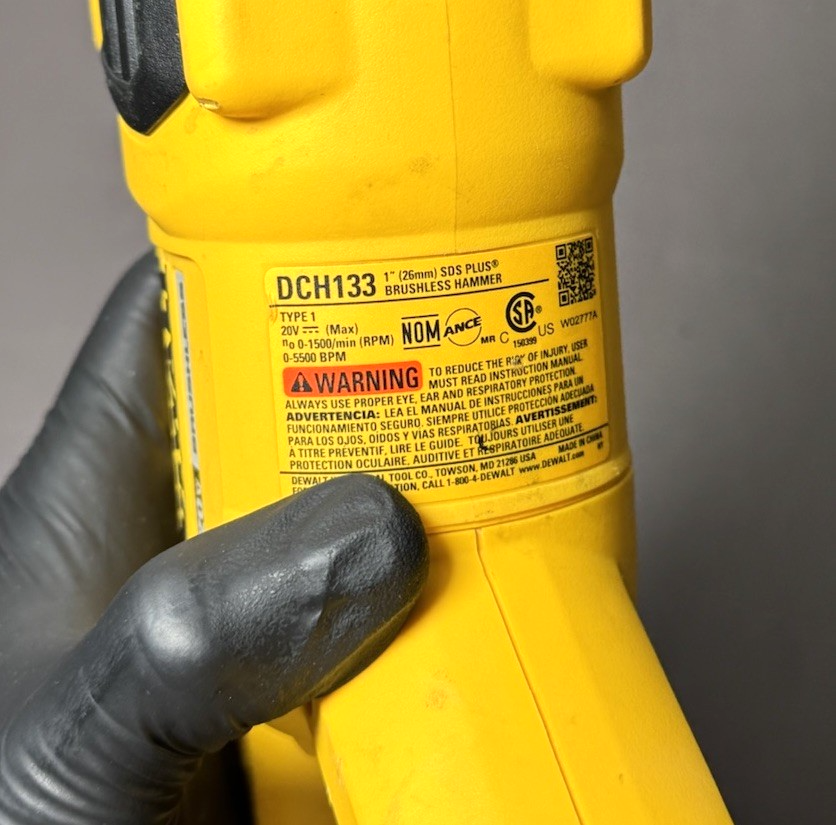 Dewalt DCH133 20V Max Brushless 1” SDS Plus Rotary Hammer w/1.5Ah batt+charger #5