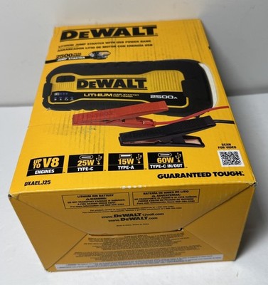 Dewalt DXAELJ25C Jump Starter W/USB Power Bank Automotive 2500 Peak Amp #4