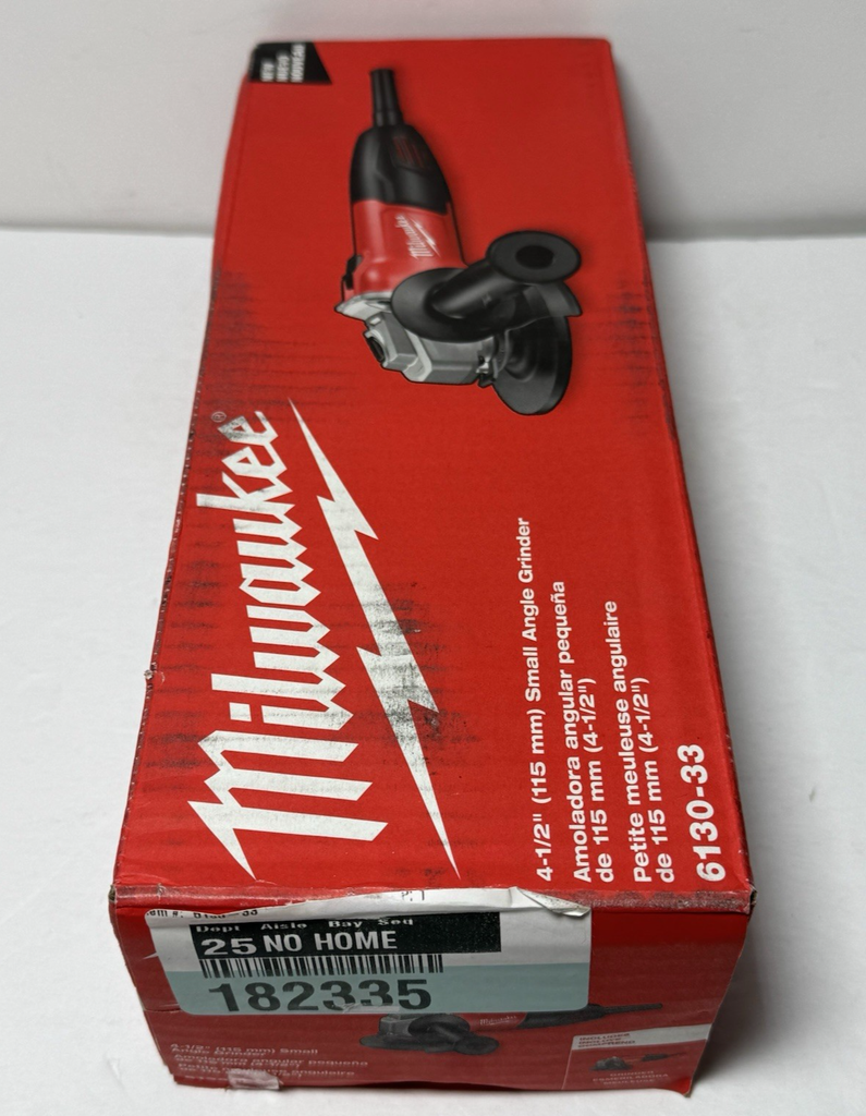 Milwaukee 6130-33 120V AC 7 Amp 4-1/2" Small Angle Grinder with Spanner Wrench #4