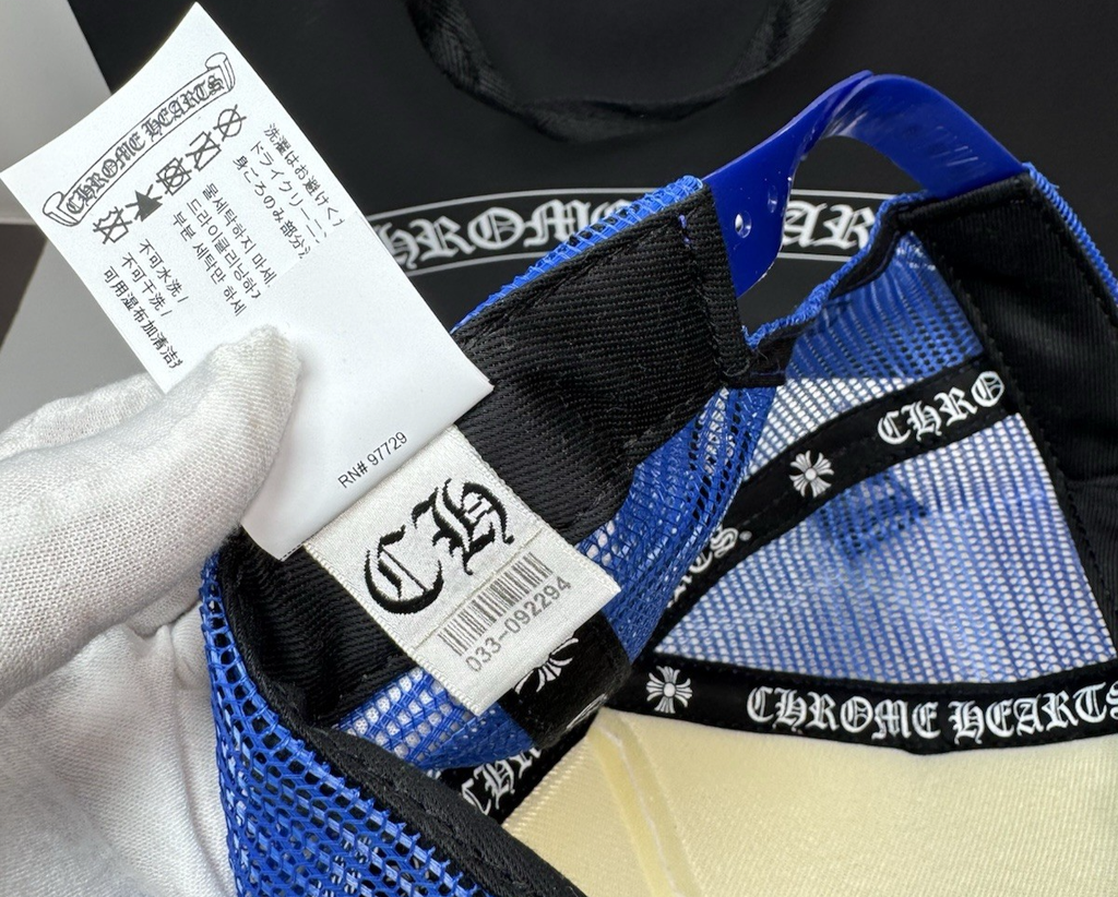 Chrome Hearts Eyechart Trucker Hat -Blue/White/Red-Brand New #5