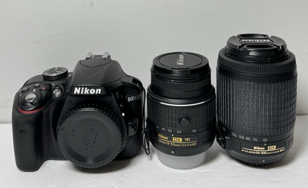 Nikon D3300 24.2MP DSLR Camera Kit w/ 18-55mm VR & 55-200mm Lens #1