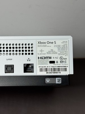 Xbox One S 1TB Console 1681 White w/controller, power cable, HDMI - Tested #3