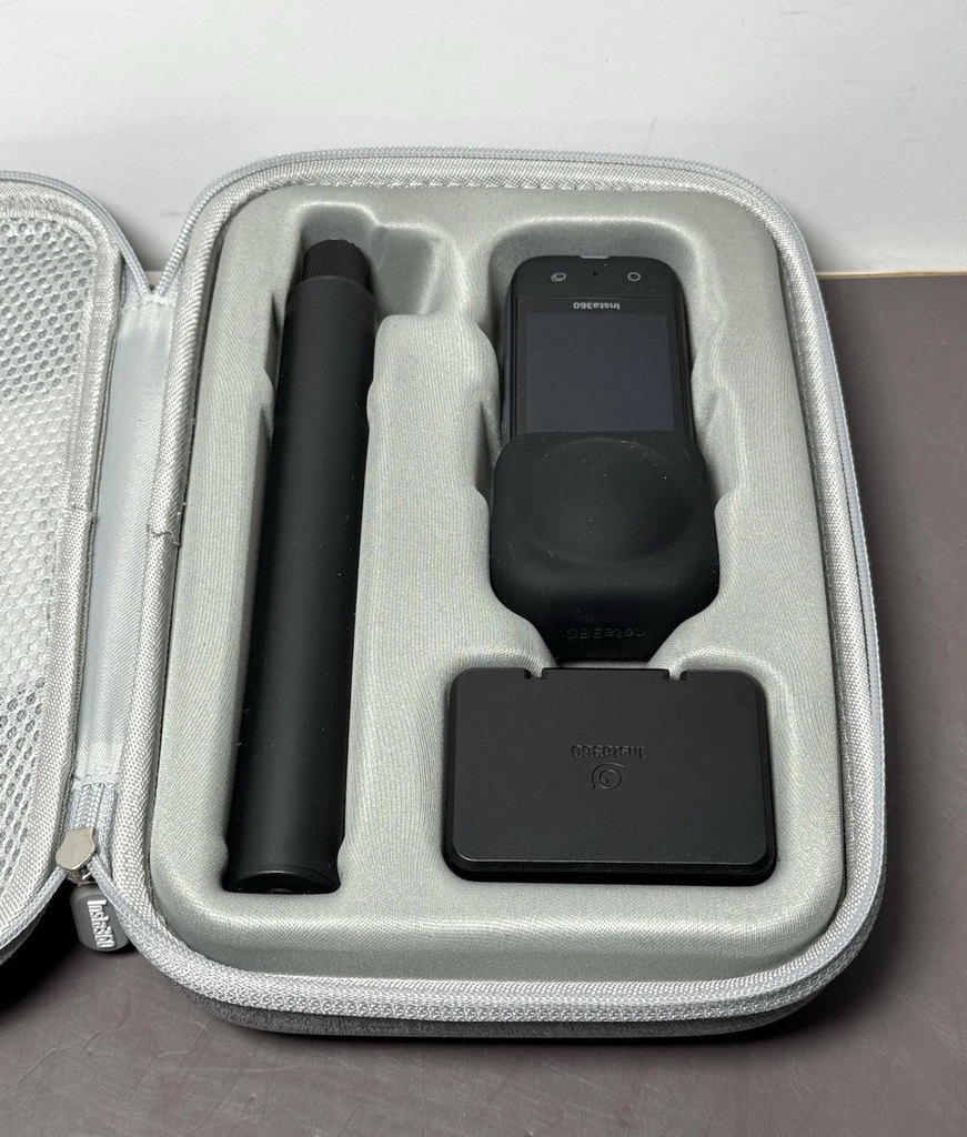 Insta360 360° Action Camera Bundle w/ 64GB SD, Battery, Case & Handle #1