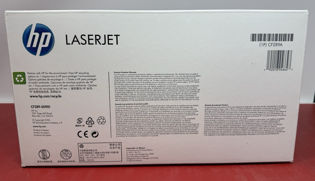 HP 89A Black Original LaserJet Toner Cartridge - CF289A NEW FACTORY SEALED #2