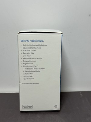 Ring Video Doorbell (2nd Generation) 1080p HD WiFi - Satin Nickel - Brand New #3