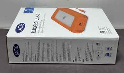 LaCie Rugged 5TB External USB-C USB 3.2 Gen 1 Portable Hard Drive Orange/Silver #4