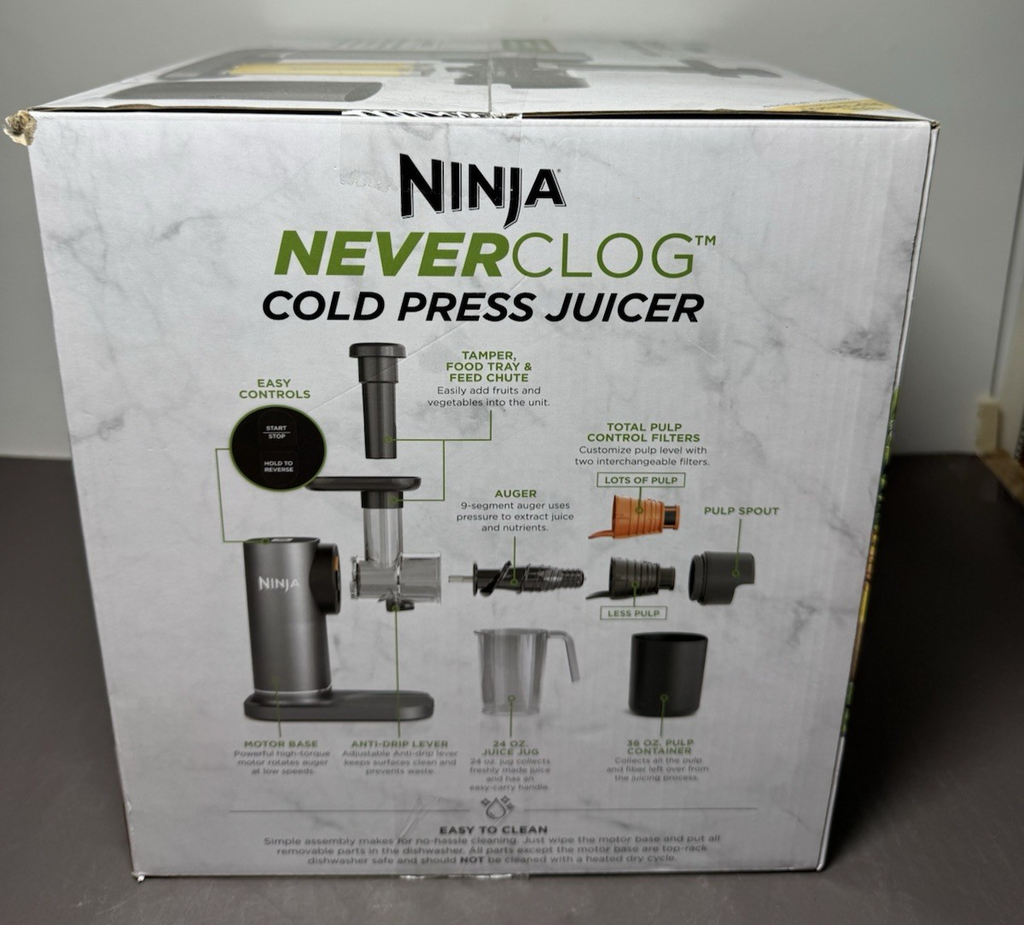 Ninja NeverClog Cold Press Juicer, Powerful Slow Juicer with Total Pulp Control #1