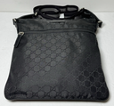 Gucci Unisex GG Guccissima Web Black Canvas Messenger Bag Crossbody buy