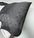 Gucci Unisex GG Guccissima Web Black Canvas Messenger Bag Crossbody in Boston
