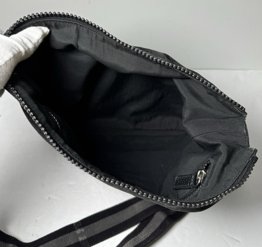 Gucci Unisex GG Guccissima Web Black Canvas Messenger Bag Crossbody #9