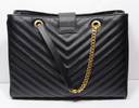 Saint Laurent Classic Monogram Shopper Matelassé Chevron Leather Large used