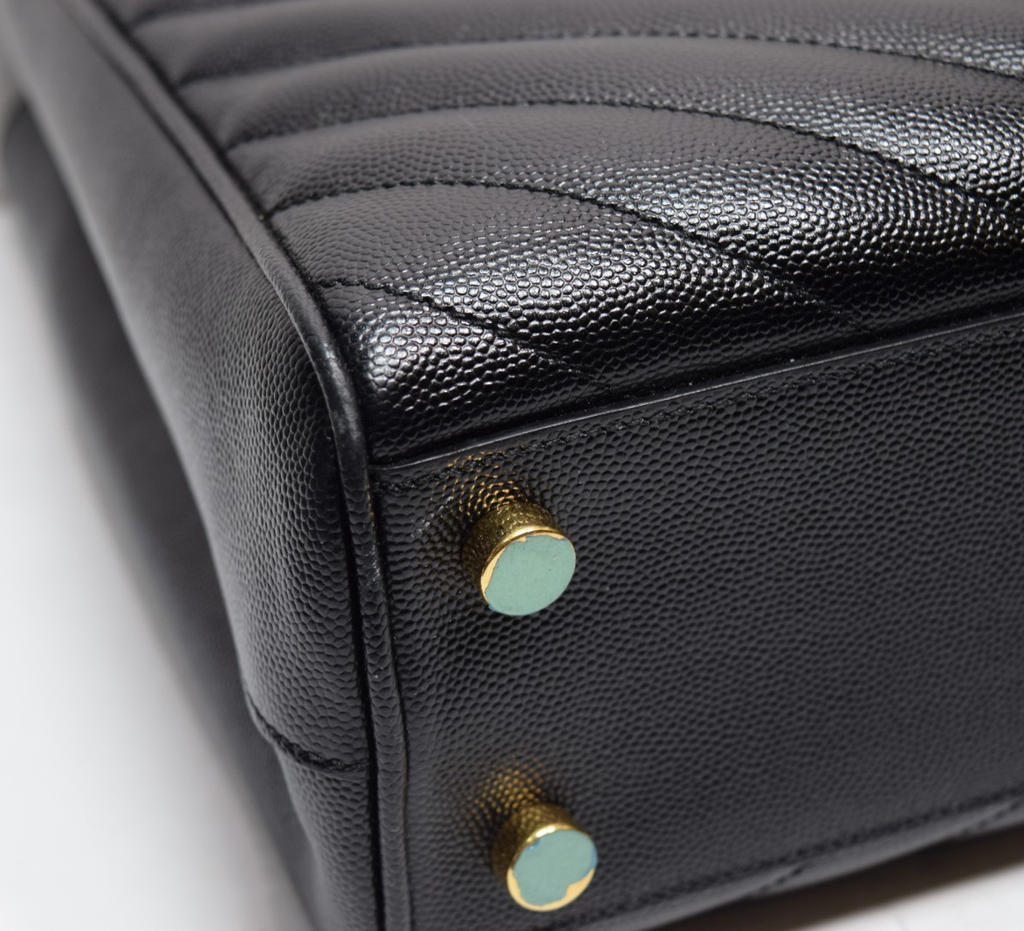 Saint Laurent Classic Monogram Shopper Matelassé Chevron Leather Large #6