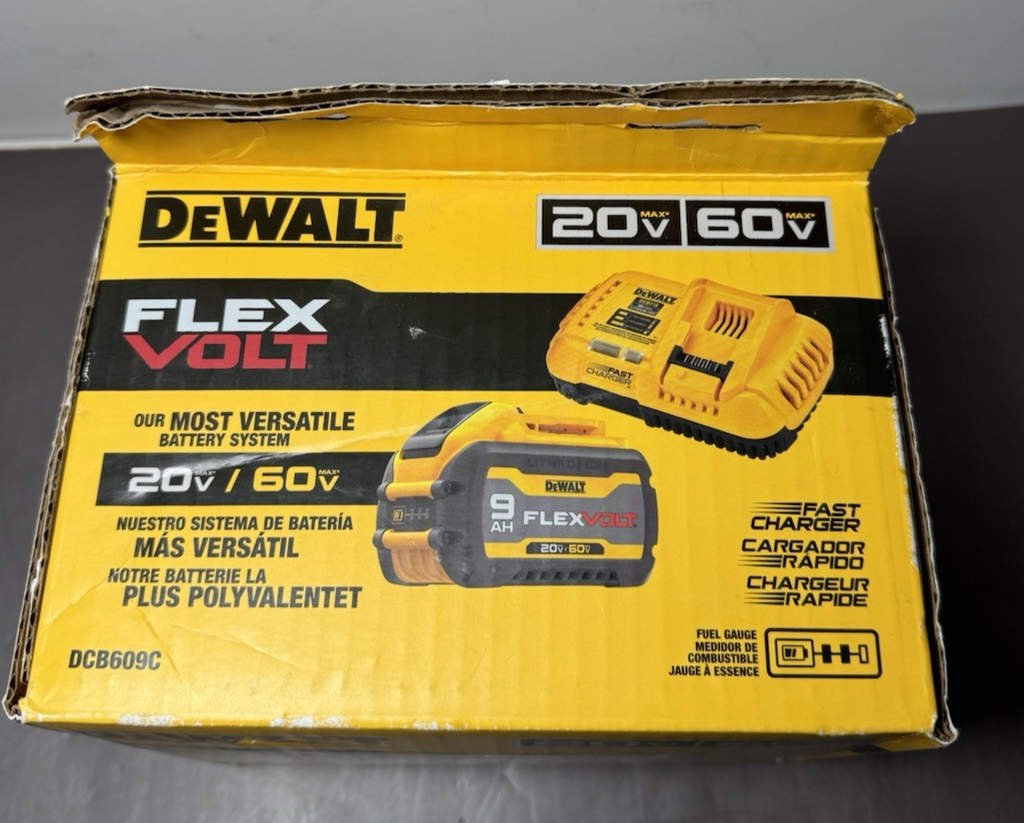 DeWALT DCB609C 20V/60V MAX FLEXVOLT 9Ah Battery & Fast Charger Kit -New #1