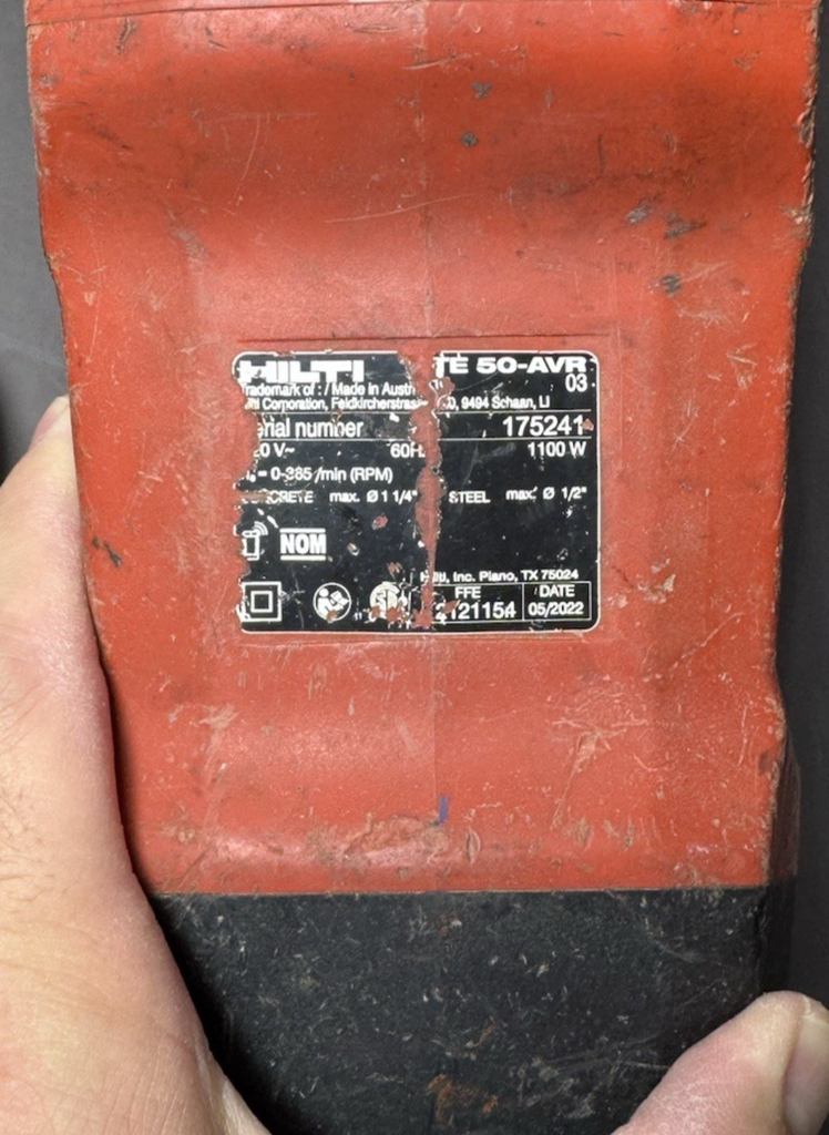 Hilti TE 50-AVR Corded Rotary Hammer - Red #3